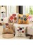 Keten Atma Yastık Kılıfı Minder Örtüleri - Dekoratif Çiçek 18 x 18 Inç 4 Parçalı Set - Ev Ofis Için Mükemmel (Yurt Dışından) 2
