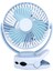 Yeni USB Mini Fan Klipsi Şarj Dönen Taşınabilir Masaüstü Sessiz Masa Öğrenci Yurdu-Mavi (Yurt Dışından) 5
