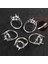 Gümüş Renk Ayarlanabilir Boş Halka Tabanı Fit Cam Cabochons Cameo Ayarı Dıy Yüzük Takı Yapımı Aksesuarları 5 mm (Yurt Dışından) 4