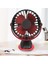 Kırmızı Taşınabilir Soğutma USB Fan 4 Hız 360 Derece Çok Yönlü Dönüş Şarj Edilebilir Hava Şarj Masaüstü Klipsi (Yurt Dışından) 5