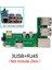 Zero 2W - 3b Arayüz Adaptörü Zero - Pi3 Genişletme Kartı + USB Kablosu Pi0 3usb Hub RJ45 Hat ile Uyumlu (Yurt Dışından) 1