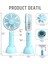 Elde Taşınabilir USB Fan, Taşınabilir Mini Fan Şarj Edilebilir Pil, Ofis/dış Mekan/spor/ev/seyahat/kamp Için Masa - Mavi (Yurt Dışından) 5