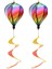 4pcs Balon Rüzgar Spinner Çizgili Rüzgar Tulumu Balon Yard Dekor Spiral Balon Fırıldak (Yurt Dışından) 2