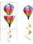 4pcs Balon Rüzgar Spinner Çizgili Rüzgar Tulumu Balon Yard Dekor Spiral Balon Fırıldak (Yurt Dışından) 4