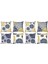 8x Atmak Yastık Kapakları 18X18 Inç Lacivert Altın Büyük Boy Çiçek Geometri Kare Yastık Yastık Kılıfları (Yurt Dışından) 1