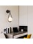 Moda Modern Aydınlatma Banyo Kapalı Yuvarlak Aydınlatma Armatürü Oturma Odası Metal Duvar Lambası Başucu Cam Duvar Lambası Siyah (Yurt Dışından) 3