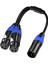 1 Erkek - 2 Kadın Xlr Y Splitter Mikrofon Kablosu, 3pin Xlr Erkek - Çift Xlr Dişi Y-Splitter Dengeli Mikrofon Kabloları (1 Adet) (Yurt Dışından) 1