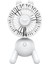 Mini Masaüstü Sallayarak Kafa Fan Yurdu USB Küçük Şarj Edilebilir Ev Ofis Klima Dilsiz Beyaz (Yurt Dışından) 2