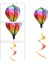 6 Adet Balon Rüzgar Spinner Çizgili Damalı Rüzgar Tulumu Balon Bahçe Dekoru Spiral Balon Fırıldak (Yurt Dışından) 1