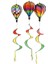 6 Adet Balon Rüzgar Spinner Çizgili Damalı Rüzgar Tulumu Balon Bahçe Dekoru Spiral Balon Fırıldak (Yurt Dışından) 3