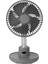 Port Mini Taşınabilir Dikey Şarjlı Küçük Fan Masaüstü Masa Fanı (Gri) (Yurt Dışından) 2