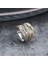 Geometrik Yüzük Iç Içe Geçit Bildirimi Yüzük Moda Tıknaz Band Yüzükler Kadın Erkek 16MM Geniş Aşk Takı Yüzükler Iki Tonlu 6 (Yurt Dışından) 3