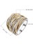 Geometrik Yüzük Iç Içe Geçit Bildirimi Yüzük Moda Tıknaz Band Yüzükler Kadın Erkek 16MM Geniş Aşk Takı Yüzükler Iki Tonlu 6 (Yurt Dışından) 4