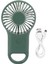 Karabina Fanlar USB Şarj El 7 Renk Işıkları ile Taşınabilir Küçük Fan C Hava Soğutucu Yeşil (Yurt Dışından) 1