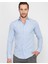 Slim Fit Düz Mavi Erkek Gömlek 1