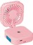 USB Şarj Edilebilir Katlanabilir Seyahat Pembe ile Taşınabilir Misting Fan Kablosuz Serin Sis Nemlendiriciler (Yurt Dışından) 2