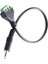 3.5mm 3 Kutuplu Stereo Erkek Fiş 3-Pin Av Video Vida Kalkanı 30 cm Balun Terminali Jak Konnektörü Adaptör Kablosu (Yurt Dışından) 2