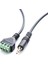 3.5mm 3 Kutuplu Stereo Erkek Fiş 3-Pin Av Video Vida Kalkanı 30 cm Balun Terminali Jak Konnektörü Adaptör Kablosu (Yurt Dışından) 3