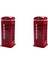 2x Metal Kırmızı Ingiliz Ingilizcesi Londra Telefon Kulübesi Bankası Kumbara Tasarruf Potu Kumbara Kırmızı Telefon Kulübesi Kutusu 140X60X60MM (Yurt Dışından) 1