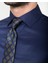Slim Fit Düz Lacivert Erkek Gömlek 4