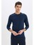 Slim Fit Dar Kesim Bisiklet Yaka Uzun Kollu Üst Z2771AZ25SP 3