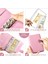 Pembe Beyaz Tarzı A6 Pu Deri Cüzdan Bütçe Nakit Zarfları Kişisel Organizer 12 Dosyalı Fermuarlı Cüzdanlar Için Fatura Planlayıcı, Para Biriktirme (Yurt Dışından) 5