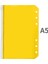 A5-Sarı Stil A5A6 Dosya Cebi Pvc Dosya Gevşek Leaf Çanta Renkli Fermuar Klasörler 6-Halka Defter Dosya Kılıfı Belge Dosyalama Çantaları (Yurt Dışından) 1