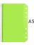 A5-Yeşil Stil A5A6 Dosya Cebi Pvc Dosya Gevşek Leaf Çanta Renkli Fermuar Klasörler 6-Halka Defter Dosya Kılıfı Belge Dosyalama Çantaları (Yurt Dışından) 1