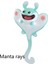 Manta Işınları Stili 3D Stereo Karikatür Hayvan Stil Yaratıcı Kitap Ayraçları Pvc Malzeme Komik Öğrenci Okul Kırtasiye Çocuklar Ayraçlar (Yurt Dışından) 1