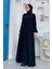 Düğme Detaylı Elbise 6028 Siyah 2