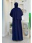 Şallı Kruvaze Namaz Elbisesi 6027 Lacivert 2
