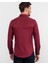 Slim Fit Düz bordo Erkek Gömlek 3
