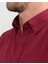 Slim Fit Düz bordo Erkek Gömlek 4