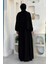 Şallı Kruvaze Namaz Elbisesi 6027 Siyah 2