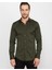 Slim Fit Likralı Düz saten Erkek Gömlek 1