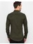 Slim Fit Likralı Düz saten Erkek Gömlek 3