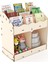 Toby 6 Bölmeli Ahşap Montessori Kitaplık Bebek Çocuk Odası Eğitici Iskandinav Tarz Kitaplık 5