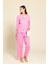 3'lü Organik Beyaz Biyeli Pembe Pijama Takımı 3
