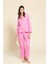 3'lü Organik Beyaz Biyeli Pembe Pijama Takımı 4
