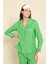 3'lü Organik Beyaz Biyeli Yeşil Pijama Takımı 3