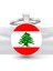 Lübnan Lebanon Bayrağı Anahtarlık Bayrak Büyüteç Camlı Metal Halka Ülke Anahtarlığı 3