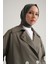 Yarım Astarlı Pamuk Oversize Kap 23Y7007 Haki 3