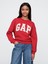 Kız Çocuk Kırmızı Gap Logo Oversize Fleece Sweatshirt 1