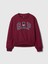 Kız Çocuk Bordo Vintage Soft Sweatshirt 2