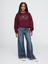 Kız Çocuk Bordo Vintage Soft Sweatshirt 4