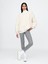 Kadın Kırık Beyaz Gap Logo Oversize Sherpa Heart Sweatshirt 4