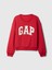 Kız Çocuk Kırmızı Gap Logo Oversize Fleece Sweatshirt 2