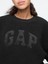 Kadın Siyah Gap Logo Oversize Sherpa Heart Sweatshirt 3