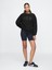 Kadın Siyah Gap Logo Oversize Sherpa Heart Sweatshirt 4