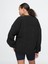 Kadın Siyah Gap Logo Oversize Sherpa Heart Sweatshirt 5